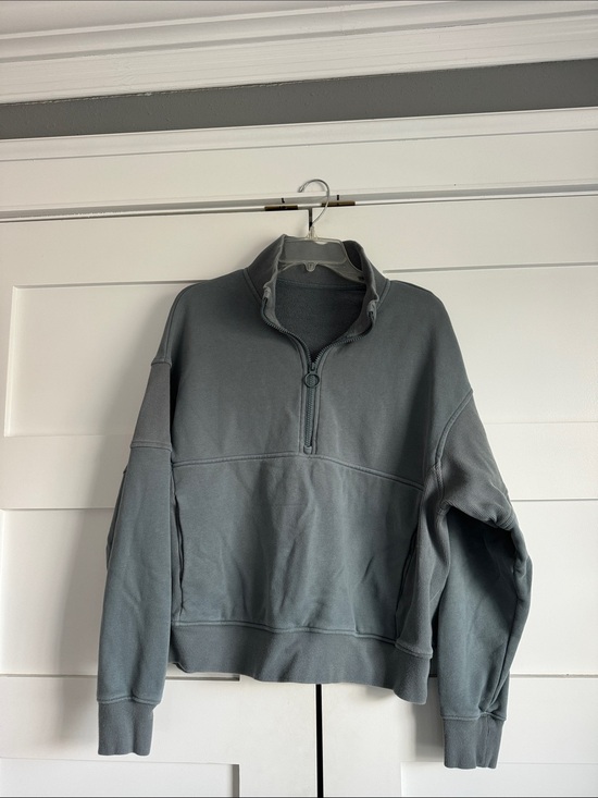 Vuori Tops - Vuori Sedona Rib Half Zip in Smoke Blue